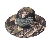 Unisex Mesh Camouflage Sun Hat Wide Brim Hat Panama Fedora Drawstring Foldable Lightweight Outdoor Fishing Hat Breathable Classic Retro Adjustable Travel Mountaineering A One Size