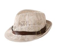 Unisex Mesh Trilby Hats for Men Women Fedora Summer Hats Classic Bowler Hats Cap Elegant Panama Hat Short Brim Jazz Cap Homburg Party Hat Gangster Hat Vintage Gentleman Jazz Hat Knitted Mesh Hat Adult