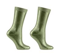 Unisex Metallic Silk Socks Elegant Shiny Foil Glitter Ribbed Style Soft Comfortable Fit Suitable for All Season Daily and Fashion Wear(Light Green, One Size)