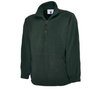 Unisex Micro Fleece Jacket 1/4 Zip Plain Premium Warm Outdoor Winter Coat Uneek