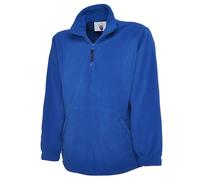 Unisex Micro Fleece Jacket 1/4 Zip Plain Premium Warm Outdoor Winter Coat Uneek