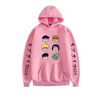 Unisex Mob Psycho 100 Hoodie Anime Kageyama Shigeo Cartoon Print Hoodies Long Sleeve Pullover Tops for Men Women Pink
