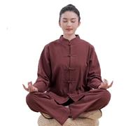 Unisex Monk Costume Buddhist Practice Attire Comfortable Breathable Prayer Clothing