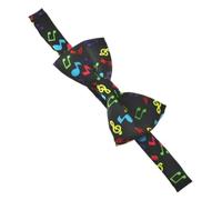Unisex Multi Colour Musical Music Note Novelty Pre Tied Satin Bow Tie Novelty Fancy Dress