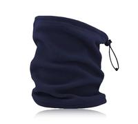 Unisex Multifunctional Double Layer Thinsulate Polar Fleece Lined Scarfs Neck Warmer Snood Tube - Thermal Thick Windproof, Snood, Bandana, Scarf Neck Gaiter Headwear (Navy Blue, One Size)