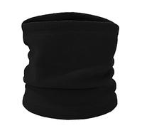 Unisex Multifunctional Double Layer Thinsulate Polar Fleece Lined Scarfs Neck Warmer Snood Tube - Thermal Thick Windproof, Snood, Bandana, Scarf Neck Gaiter Headwear (One Size, Black)