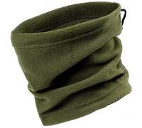 Unisex Multifunctional Double Layer Thinsulate Polar Fleece Lined Scarfs Neck Warmer Snood Tube - Thermal Thick Windproof, Snood, Bandana, Scarf Neck Gaiter Headwear (One Size, Olive)