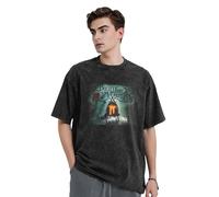 Unisex My Valentine Rock Band Bullet T-Shirts Vintage Washed Denim Short-Sleeve Tops Summer Graphic Cotton Shirts Black M