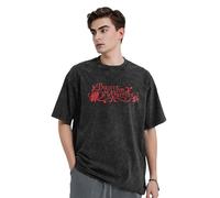 Unisex My Valentine Rock Band Bullet T-Shirts Vintage Washed Denim Short-Sleeve Tops Summer Graphic Cotton Shirts Black XL