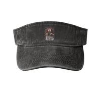 Unisex My Valentine Rock Band Bullet Visor Adjustable Vintage Washed Denim Visors Empty Top Baseball Cap for Women Men