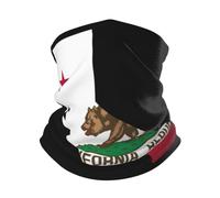 Unisex Neck Gaiter California State Flag Map Bandana Windproof Magic Headband Multifunctional Tube Scarf For Outdoor Snowboarding Running