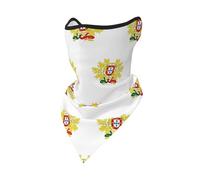 Unisex Neck Gaiter Face Mask Portugal National Emblem Pattern Headband Multifunctional Lightweight Elastic Seamless Headscarf for Football Match Supporters Outdoor