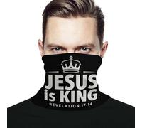 Unisex Neck Warmer Jesus Is King Crown Revelation Headwear Microfiber Neck Gaiter Quick Drying Bandana For Sports Climbing Tennis
