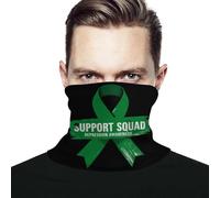 Unisex Neck Warmer Support Squad Depression Awareness Green Magic Headband Comfortable Neck Gaiter Durable Tube Scarf For Outdoor Volleyball Camping