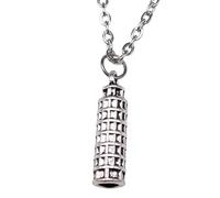 Unisex Necklace Pendant Florence Leaning Tower Pendant Necklace for Women, Simple, Vintage, Antique Color, Birthday Presents