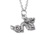 Unisex Necklace Pendant Simple Classic Fashion Antique Color Dragon Pendant Girl Women Short Chain Necklaces Choker Necklace Birthday Presents