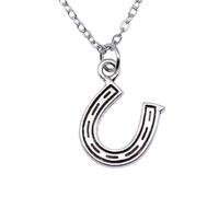 Unisex Necklace Pendant Simple Classic Fashion Antique Color Horse Shoe Pendant Girl Women Short Chain Necklaces Choker Necklace Birthday Presents