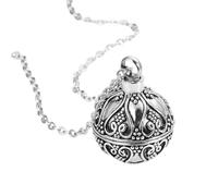 Unisex Necklace Pendant Vintage Ball Ashes Memorial Pendant Necklace for Men and Women Cremation Jewelry Birthday Presents