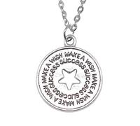 Unisex Necklace Pendant Women's Star Pendant Necklace, Antique Color Vintage Simple Fashionable, Make A Wish Success Birthday Presents