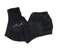 Unisex Neoprene Aquatic Paddles Webbed Swim Gloves with Wrist Strap Snorkel Diving Gloves for Men Women Adult