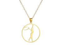 unisex New Circle Rhythmic Gymnastics Necklace Athlete Pendant Choke Team Jewelry Gift