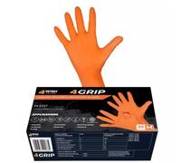 Unisex Nitrile Gloves Large & XL - Multipurpose Black & Orange Work Gloves, Powder Free, Latex Free Disposable Gloves, Heavy Duty Use (Orange, XL 1 Box)