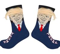 Unisex Novelty Funny Socks, Trump Socks, Hair, Dress Socks, Women Men's & Hosiery Secret Santa Christmas