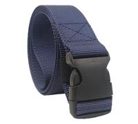 Unisex Nylon Canvas Belt, Blue Outdoor Military Belt with Plastic Buckle, Adjustable Webbing Belt for Men and Women, Length 110cm