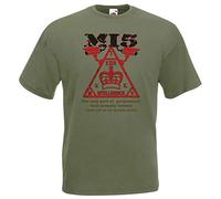 Unisex Olive MI5 Only Government Actually Listens Funny Secret Service T-Shirt [L]