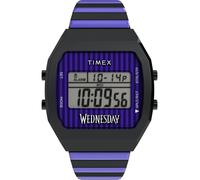 Unisex Original Timex T80 Retro Lab Collab Wednesday 36mm Digital Indiglo Watch