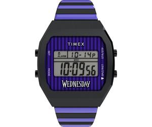 Unisex Original Timex T80 Retro Lab Collab Wednesday 36mm Digital Indiglo Watch