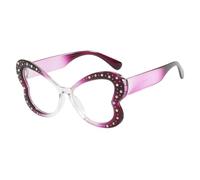 Unisex oversized frame computer glasses, cat-eye style blue light bloc