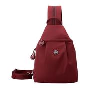 Unisex Oxford Sling Backpack in Black with Single Strap and Front Pocket | Compact asymmetric profile with a wide single shoulder strap, zip compartments and understated metal-coloured detail