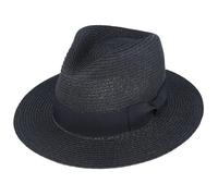 Unisex Panama Fedora Hat, Crushable, Foldable, Black Band, S-XL (55-61 cm), Paper-Straw, Beach, Summer, Travel (UK, Alpha, L, Black)