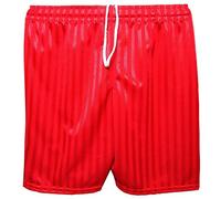 Unisex PE Shorts Boys Girls Kids Children Adults Back to School Uniform Shadow Stripe Sports Gym Football Games P.E. Pull Up Short(1 Pack Red, 7-8 Years)