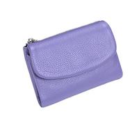 Unisex Pebble Leather RFID Wallet, Small Compact Bifold Pocket Purse Multicolor, for Men & Women (Lavender)