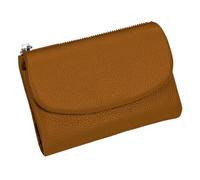Unisex Pebble Leather Trifold Wallet - Soft Pebbled Leather with Card Slots, Coin Pocket & Slim Profile, Minimalist Wallet for Daily Use, Travel, and Gifting(Brown)