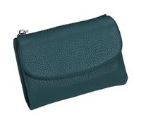 Unisex Pebble Leather Trifold Wallet - Soft Pebbled Leather with Card Slots, Coin Pocket & Slim Profile, Minimalist Wallet for Daily Use, Travel, and Gifting(Light Blue)