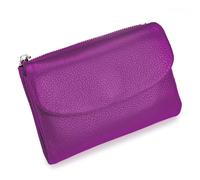 Unisex Pebble Leather Wallet,2025 New Mini Wallet for Woman,Full Grain Leather Coin Purse with Credit Card Holder,Women (Purple)