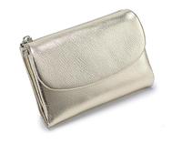 Unisex Pebble Leather Wallet,2025 New Mini Wallet for Woman,Full Grain Leather Coin Purse with Credit Card Holder,Women (Gold)