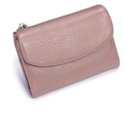 Unisex Pebble Leather Wallet, RFID Blocking Small Wallets for womenwith Credit Card Holder, Coin Holder & Cash Slots (Pink)
