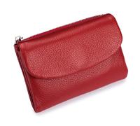 Unisex Pebble Leather Wallet, Short Genuine Leather Coin and Card Wallet, Small Wallets for Women, Suitable for Coins and Cards, #14, 5.3 x 1.1 x 3.9 inches, Modern