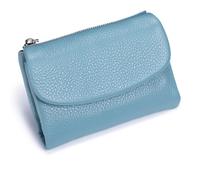 Unisex Pebble Leather Wallet, Short Genuine Leather Coin and Card Wallet, Small Wallets for Women, Suitable for Coins and Cards, #4, 5.3 x 1.1 x 3.9 inches, Modern