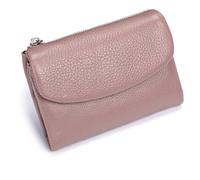 Unisex Pebble Leather Wallet, Short Genuine Leather Coin and Card Wallet, Small Wallets for Women, Suitable for Coins and Cards, #7, 5.3 x 1.1 x 3.9 inches, Modern