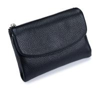 Unisex Pebble Leather Wallet, Short Genuine Leather Coin and Card Wallet, Small Wallets for Women, Suitable for Coins and Cards, #15, 5.3 x 1.1 x 3.9 inches, Modern