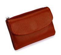 Unisex Pebble Leather Wallet, Short Genuine Leather Coin and Card Wallet, Small Wallets for Women, Suitable for Coins and Cards, #1, 5.3 x 1.1 x 3.9 inches, Modern