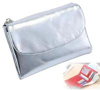 Unisex Pebble Leather Wallet, Short Genuine Leather Purse for Coins and Cards, Small Wallets for Women, 5.3In Short Genuine Coin Card Holder, Wallets for Men and Women (N)