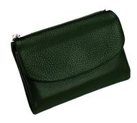 Unisex Pebble Leather Wallet, Short Genuine Leather Purse for Coins and Cards, Small Wallets for Women, 5.3In Short Genuine Coin Card Holder, Wallets for Men and Women (O)