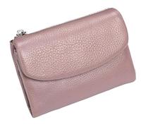 Unisex Pebble Leather Wallet, Short Genuine Leather Purse for Coins and Cards, Small Wallets for Women, 5.3In Short Genuine Coin Card Holder, Wallets for Men and Women (B)