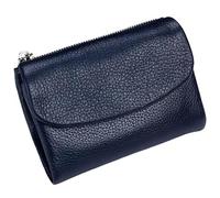 Unisex Pebble Leather Wallet, Short Genuine Leather Purse for Coins and Cards, Small Wallets for Women, 5.3In Short Genuine Coin Card Holder, Wallets for Men and Women (I)